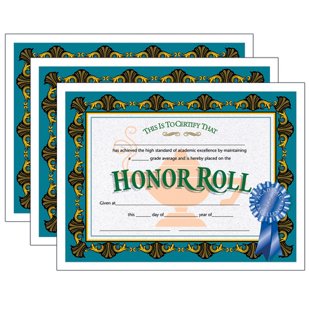HAYES Honor Roll Certificate, 30 Per Pack, PK3 VA512